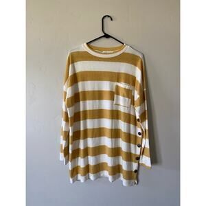 Light Mustard Yellow and White Striped Reborn J Fall Top